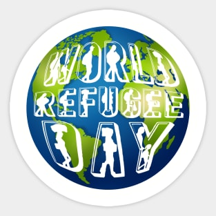 World Refugee Day Globe Sticker